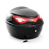Wiltec Top Case 380x400x300 mm, 22 L, schwarz, für Roller, Motorrad oder...