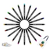 Textilmalstifte Textilmarker Permanentmarker 20 Farben Textilmarker Set...