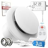 SBONNI 3 Stufen Bad Lüfter mit Feuchtigkeitssensor Temperatursensor Timer,...