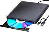 Externes DVDCD-Wiedergabe-Laufwerk, USB 3.0, kompatibel, tragbarer...