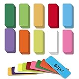 80 Stück Magnetstreifen Beschreibbar, 10 Farben Wiederverwendbar Magnete...