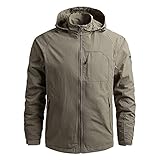Regenjacke Herren Wasserdicht Atmungsaktiv Übergangsjacke Regenmantel mit...
