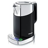 Arendo - Turbo Edelstahl Wasserkocher mit Temperatureinstellung 3000 Watt -...