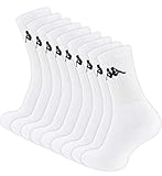 Kappa 9 Paar Original Tennissocken, Sportsocken in weiss, Gr. 43-46