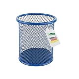 LEVIATAN Metall Stifteköcher - Stiftehalter rund aus Drahtmetall - Mesh...