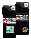 Diabetikersocken ohne Gummi & ohne Naht 97% Baumwolle (6 Paar) Diabetiker...