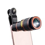 Plyisty Universal 12X Zoom Teleobjektiv-Kit - Handy-Kameraobjektiv und...