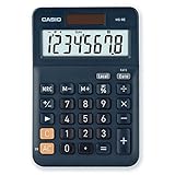 CASIO Tischrechner MS-8E, 8-stellig, Währungsumrechnung, Gummifüße,...