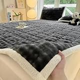 Winter-Matratzenauflage aus dickem, warmem Milchsamt, Doppelbettlaken,...