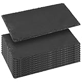 KEILEOHO 10 Stück 25 x 12 cm Schieferplatte Rechteckig, Servierplatte aus...