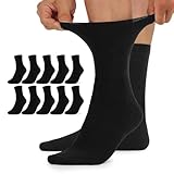 TUUHAW Diabetikersocken Herren 43-46 Diabetiker Socken Damen 10 Paar ohne...