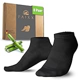 PAIXX Premium Bambus Sneaker Socken 8 Paar, 43-46 & 39-42, Herren & Damen -...