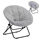 HollyHOME Klappbar Sessel Rund Klappsessel Wohnzimmer Ohrensessel Runder...