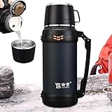 Hlagmix Isolierter Becher mit Griff – Edelstahl-Reisebecher mit Deckel,...