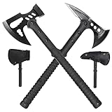 Set mit 2 Äxten 1x M48 Tactical Tomahawk mit Sanddorn - 1x Survival-Axt...