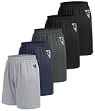 BOOJO 5er Pack Sporthose Herren Kurz Sport Shorts mit Taschen Schnell...