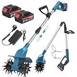 Mini Motorhacke Akku 21V inkl. 2.6Ah Akku & Ladegerät, Gartenfräse mit...