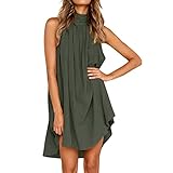 QKEPCY Damen Sommerkleid Damen Ärmellos Kleider Elegant Blusekleid...