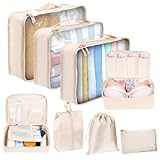 Koffer Organizer, 8 Teilig Packing Cubes, Packwürfel, Koffer Organizer...