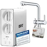 aora GT600 Umkehrosmoseanlage + 3-Wege-Armatur aus Messing verchromt OHNE...