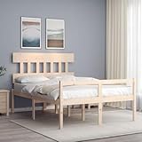 Teenpull Seniorenbett 140x190 cm Massivholz Kiefer, Seniorengerechter...
