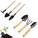 Gartenwerkzeug Set, 6-teiliges Gartengeräte Set Mini Gartengeräte...