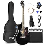 MAX ShowKit Elektro Akustik Gitarre Set mit Verstärker 40 Watt,...