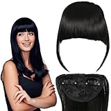 Echtes Echthaar Pony Flat Bangs Clip In Pony Pony Haare Clip Clip In...