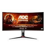 AOC Gaming CU34G2X - 34 Zoll WQHD Curved Monitor, 144 Hz, 1ms, FreeSync...