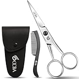 OCBA Bartschere professionelle Schnurrbartschere Ohren- und...