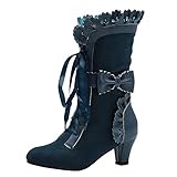 Godom Stiefeletten Damen, Stiefeletten Damen viktorianische Vintage Gothic...