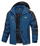 MAGCOMSEN Winterjacke Herren Warm Gefüttert Wasserdicht Skijacke...