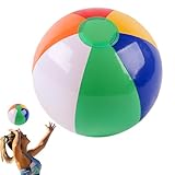 Sechsfarbiger Strandball, Aufblasbarer Hüpfball Wasserspielzeug,...