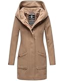 MARIKOO Damen Mantel Trenchcoat Wintermantel Übergangs Jacke Parka Lang...