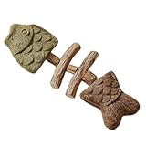 Beißspielzeug für Kätzchen, Fischgrätenform, interaktives Holzspielzeug...