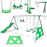 HyperMotion Swing HYP9 Kinderschaukel Outdoor Spielplatz-Set mit Rutsche,...