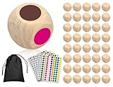 Lhbwhiz 40 Stück Holzwürfel,Unlackiertes Blanko Sechsseitig Natur Holz...