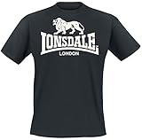 Lonsdale London Logo Männer T-Shirt schwarz XXL 100% Baumwolle Streetwear