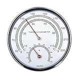 ANNJUC Hygrometer Sauna Fahrenheit Thermometer Innen Zifferblatt...