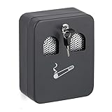 Relaxdays Wandaschenbecher für draußen, abschließbar, Metall,...