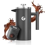 Coffee Gator French Press Kaffeemaschine 1 Liter plus Travel Jar Kanister,...