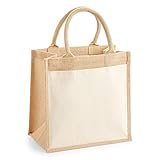 Westford Mill W426 Cotton Pocket Jute Midi Tote