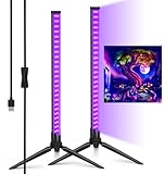 2er Set LED UV Schwarzlicht Röhre, 45 cm (18 Zoll) Schwarzlichtlampe mit...
