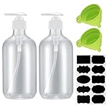 2 Stück Shampoo Flaschen zum Befüllen, Shampoo Duschgel Spender,...