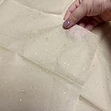 Weihnachtsdeko Glitter Seidenpapier Braun zum Einwickeln 50x70cm...