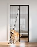 Kitsure Magnet Fliegengitter Tür – 91 x 203 cm Retraktables...