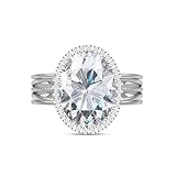 Linawe Verstellbarer Ring Damen Silber Jewelry, Moissanite Damenring...