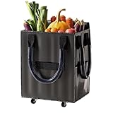 Einkaufstasche mit Rollen, zusammenklappbar, 40 x 30 x 50 cm, Tragetasche...