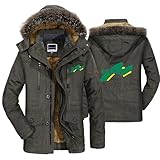 ARMAAN Herren-Parka-Wintermantel, Winddichte Dicke Fleece-Jacke Für FENDT,...