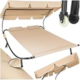 tectake Sonnenliege, Doppelliege, Outdoor Liege für 2 Personen,...